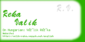 reka valik business card